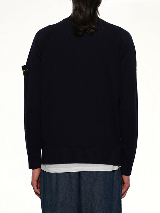 510004 Zip Knit Cardigan in Navy Blue