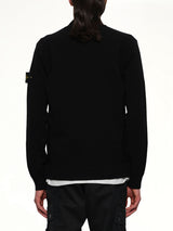 510006 Strech Wool Cardigan in Black