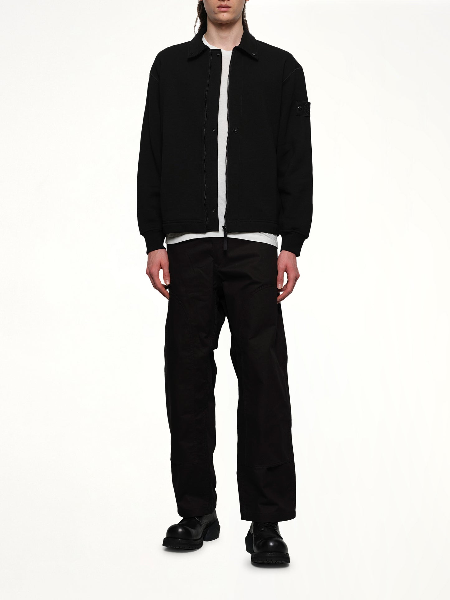 610005 Ghost Zip Up Cardigan in Black