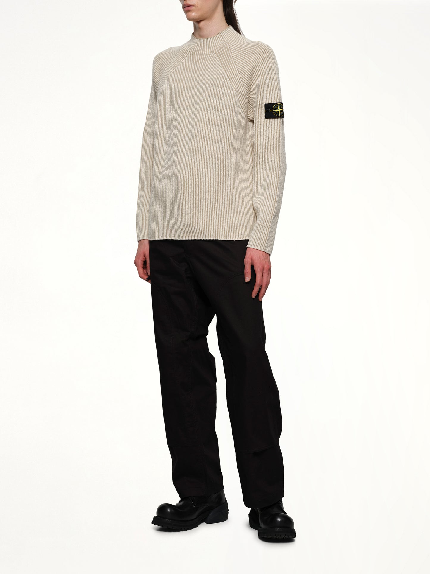510002 Wool Crew Neck Sweater in Ivory