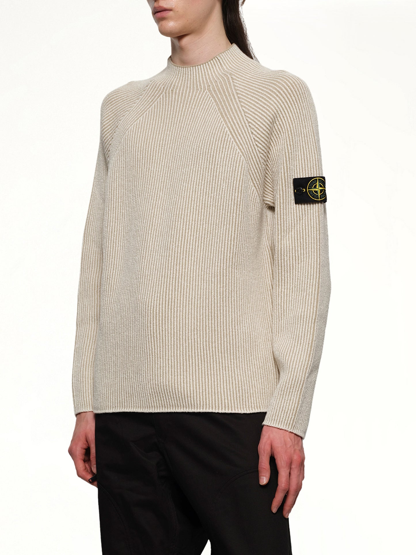 510002 Wool Crew Neck Sweater in Ivory