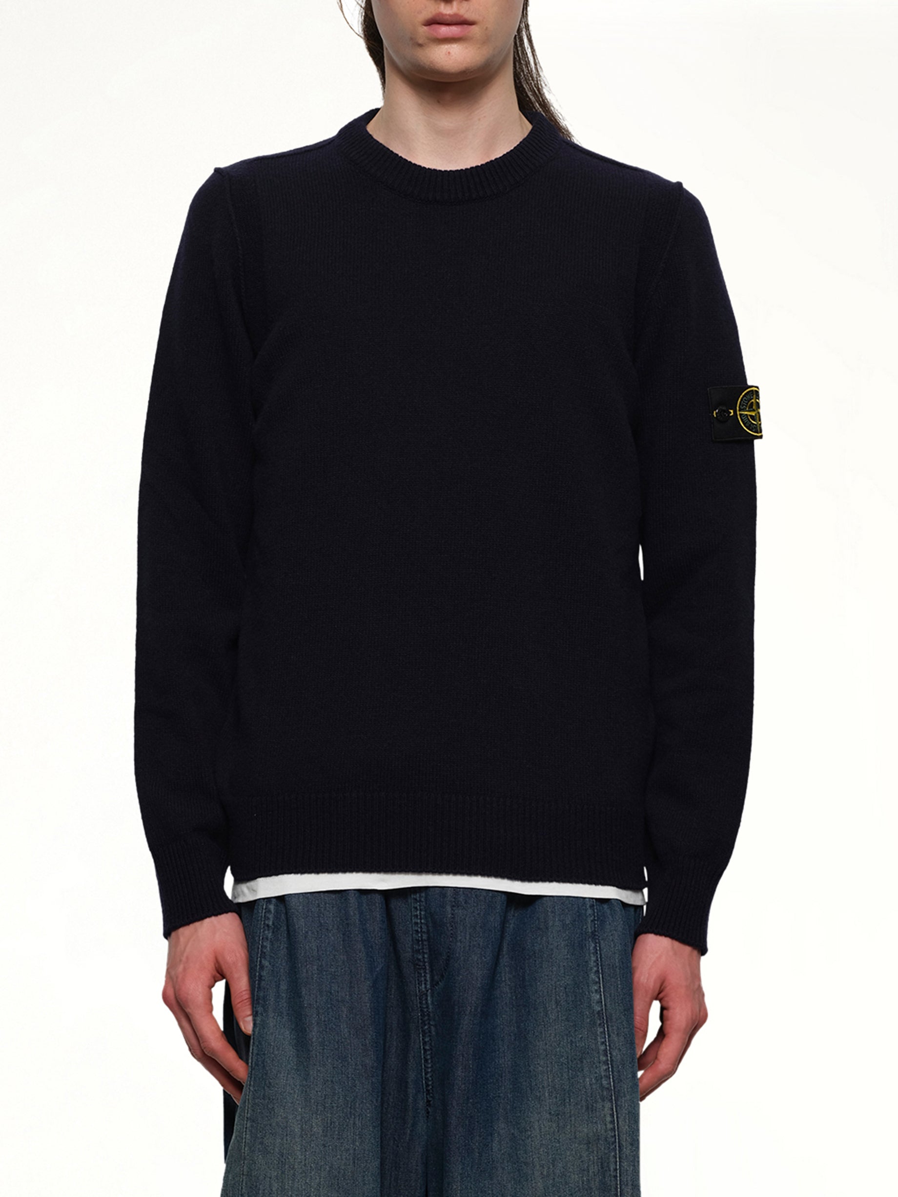 510007 Crewneck Sweater in Navy Blue