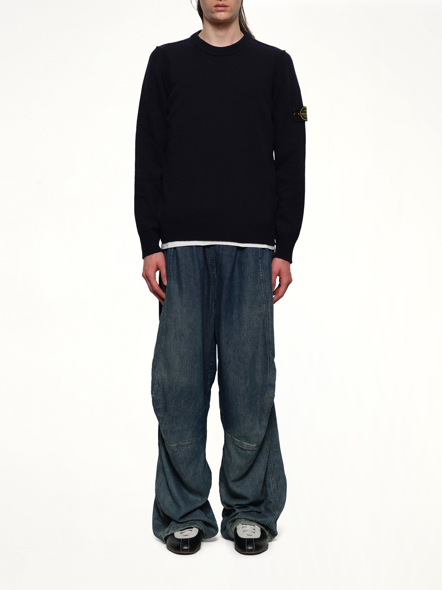 510007 Crewneck Sweater in Navy Blue