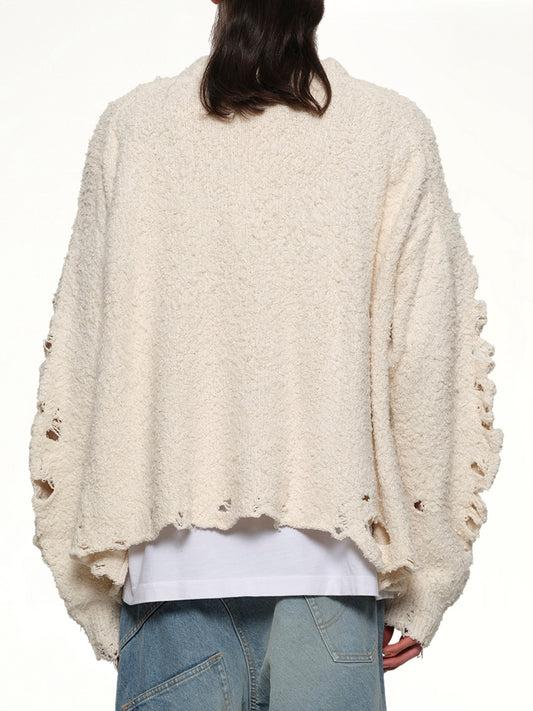 Ribcage Knit Pullover in Ivory
