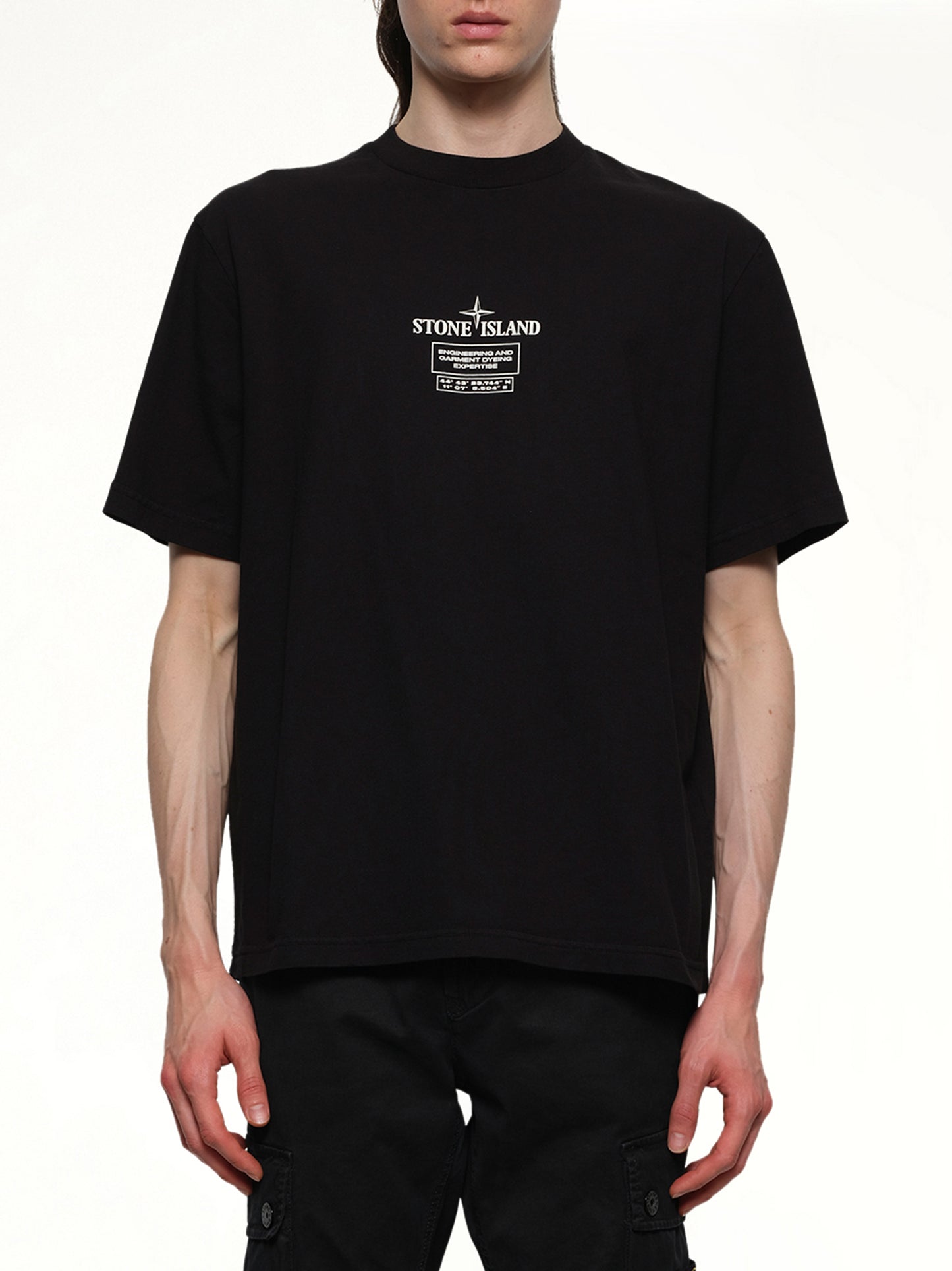 210003 02 Industrial Logos S/S T-Shirt in Black