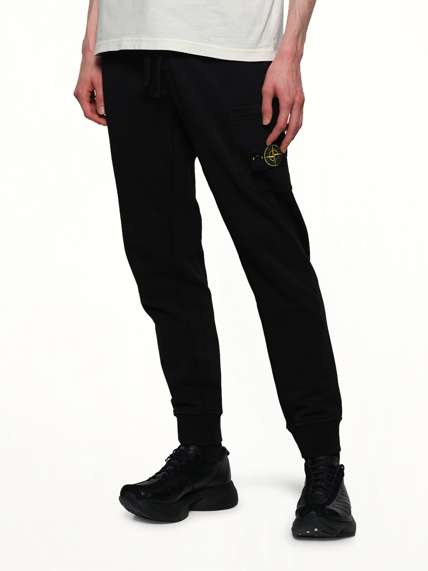 620001 Cotton Fleece Sweatpants in Black
