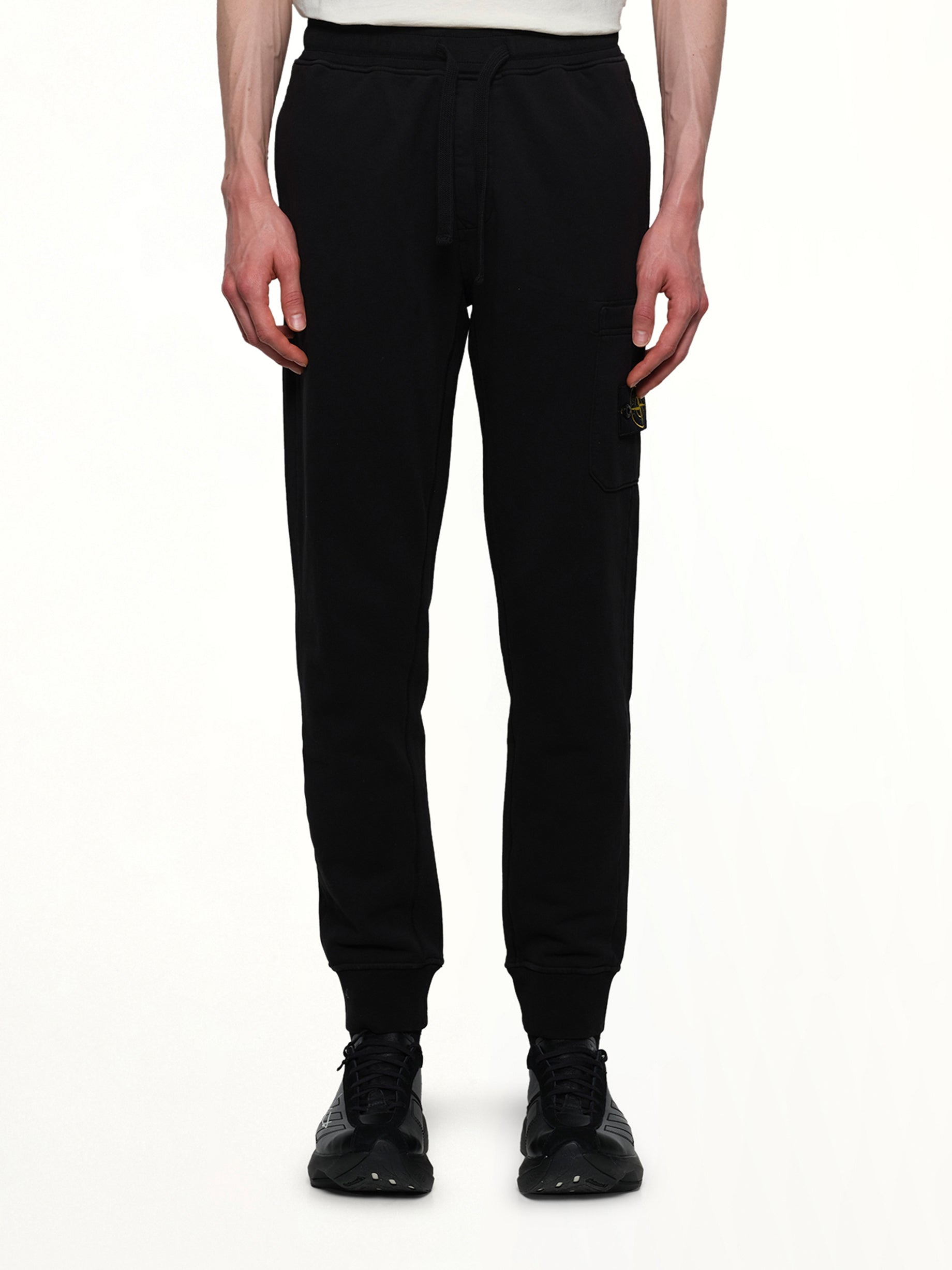 620001 Cotton Fleece Sweatpants in Black