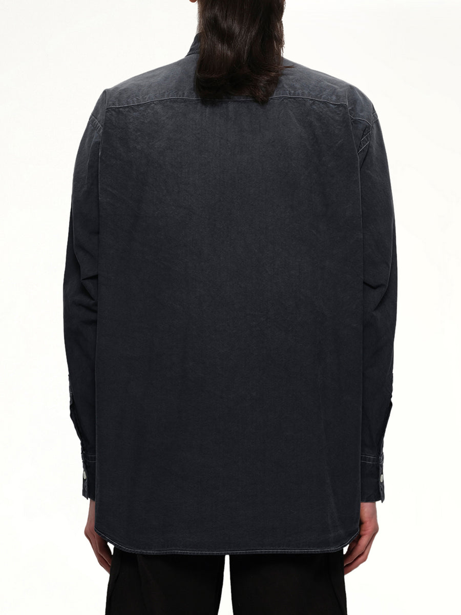 Embroidered Chain Shirt in Grey