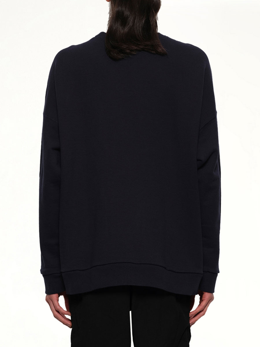 Graphic Patches Sweatshirt in Navy