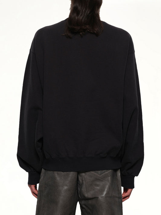 Villain Cover Print Sweat Shirt in Black