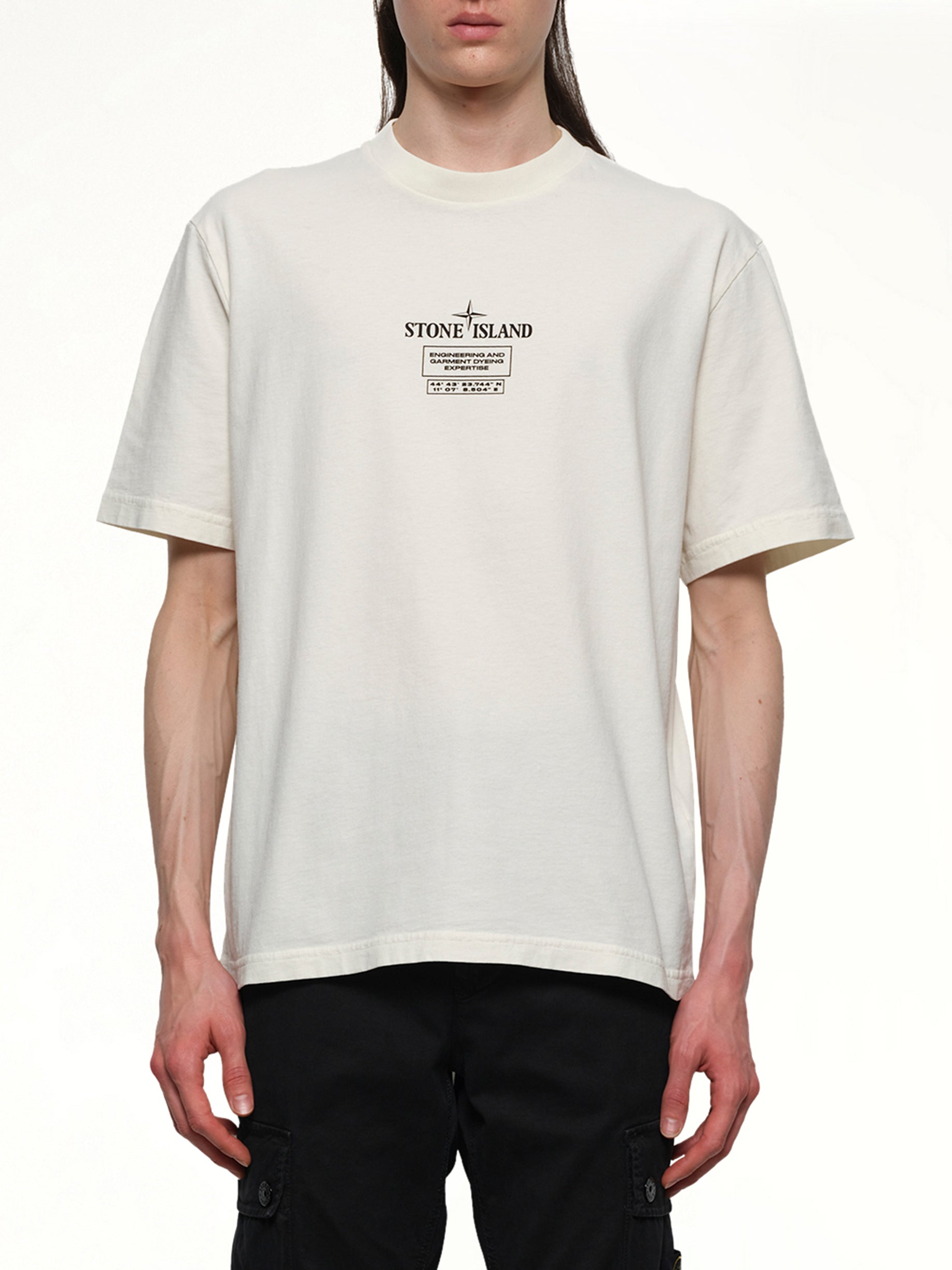 210003 02 Industrial Logos S/S T-Shirt in Ivory