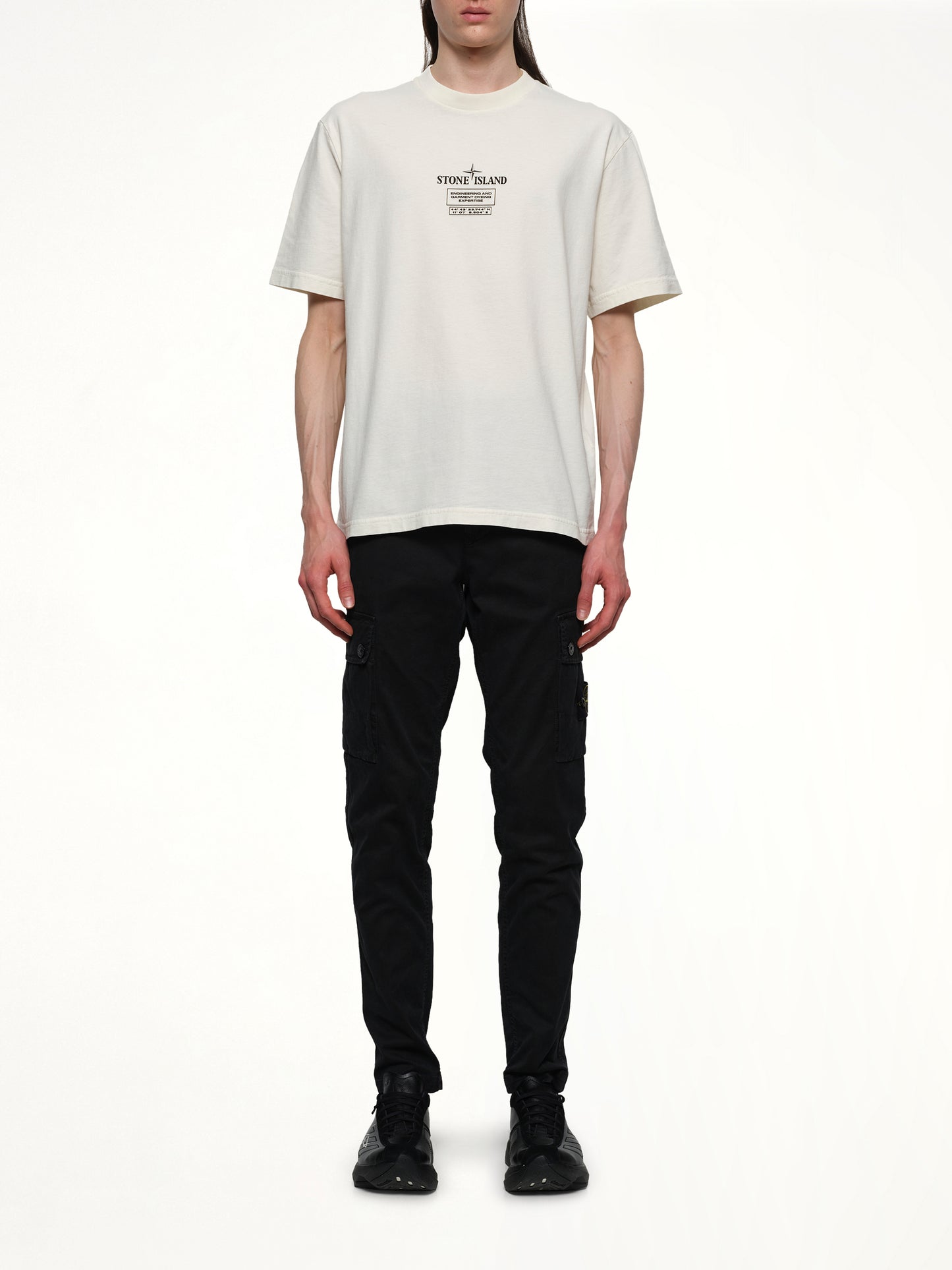 210003 02 Industrial Logos S/S T-Shirt in Ivory