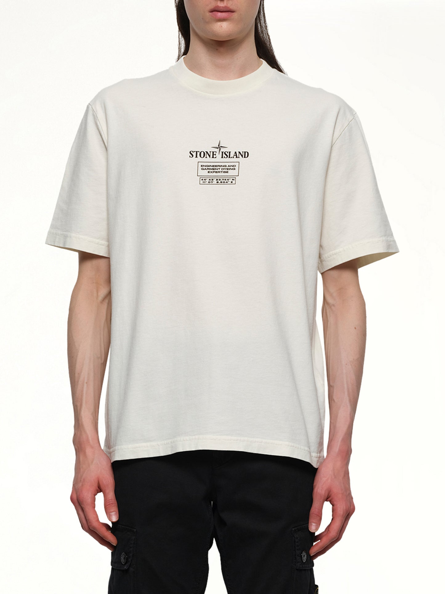 210003 02 Industrial Logos S/S T-Shirt in Ivory