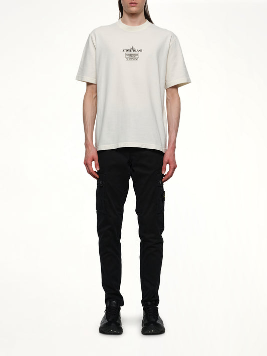 210003 02 Industrial Logos S/S T-Shirt in Ivory