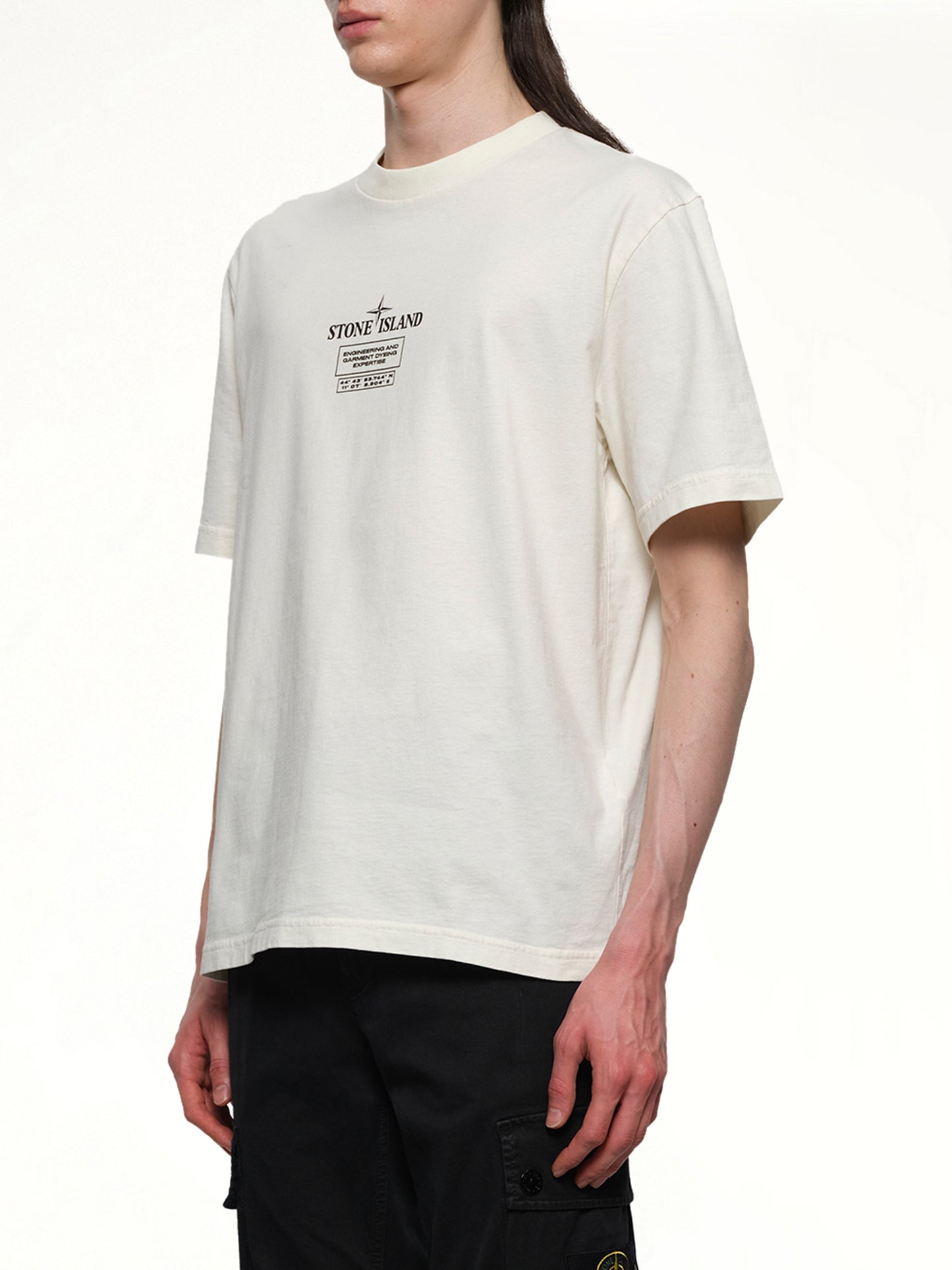 210003 02 Industrial Logos S/S T-Shirt in Ivory