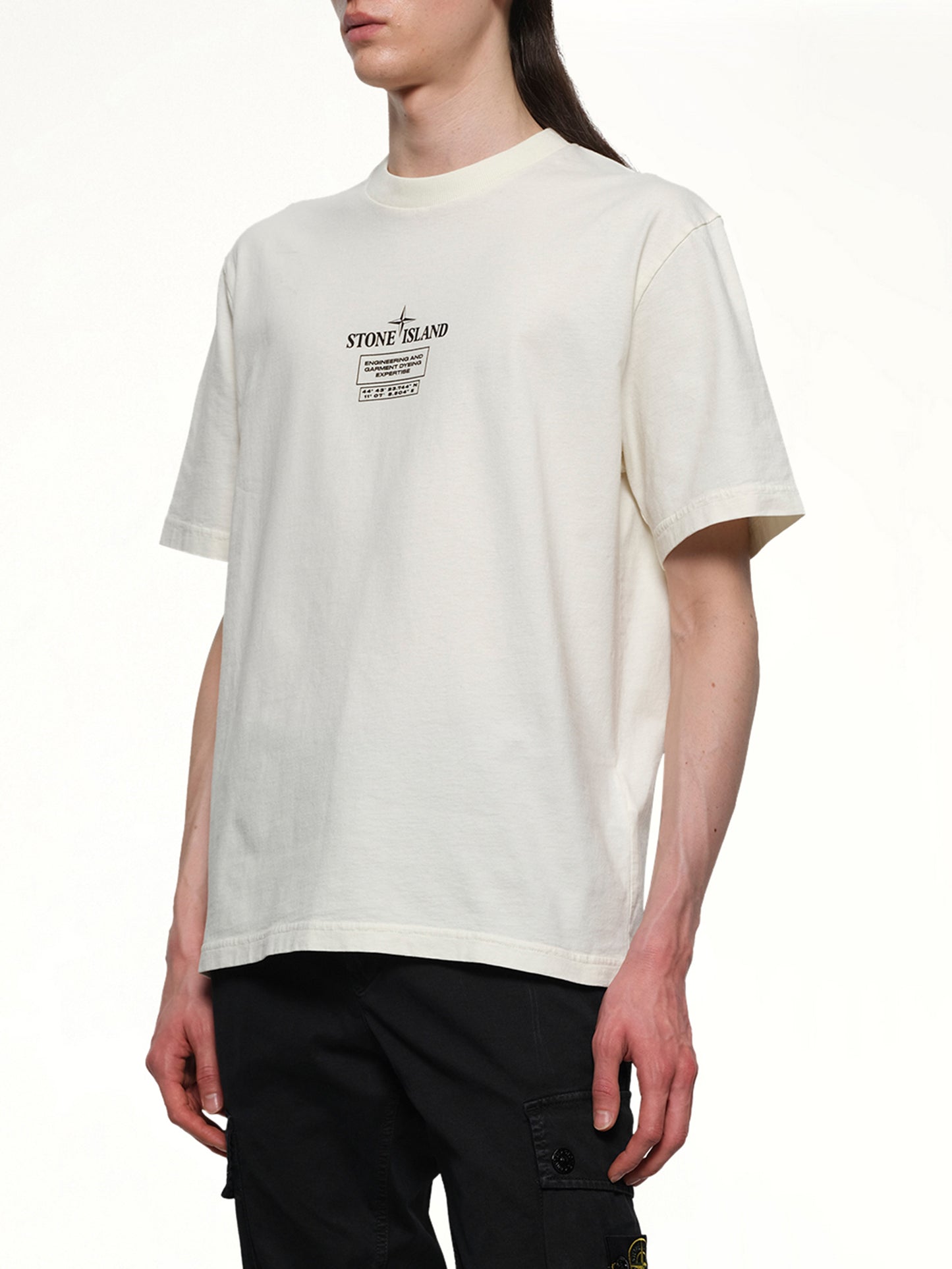 210003 02 Industrial Logos S/S T-Shirt in Ivory