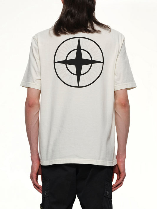210003 02 Industrial Logos S/S T-Shirt in Ivory