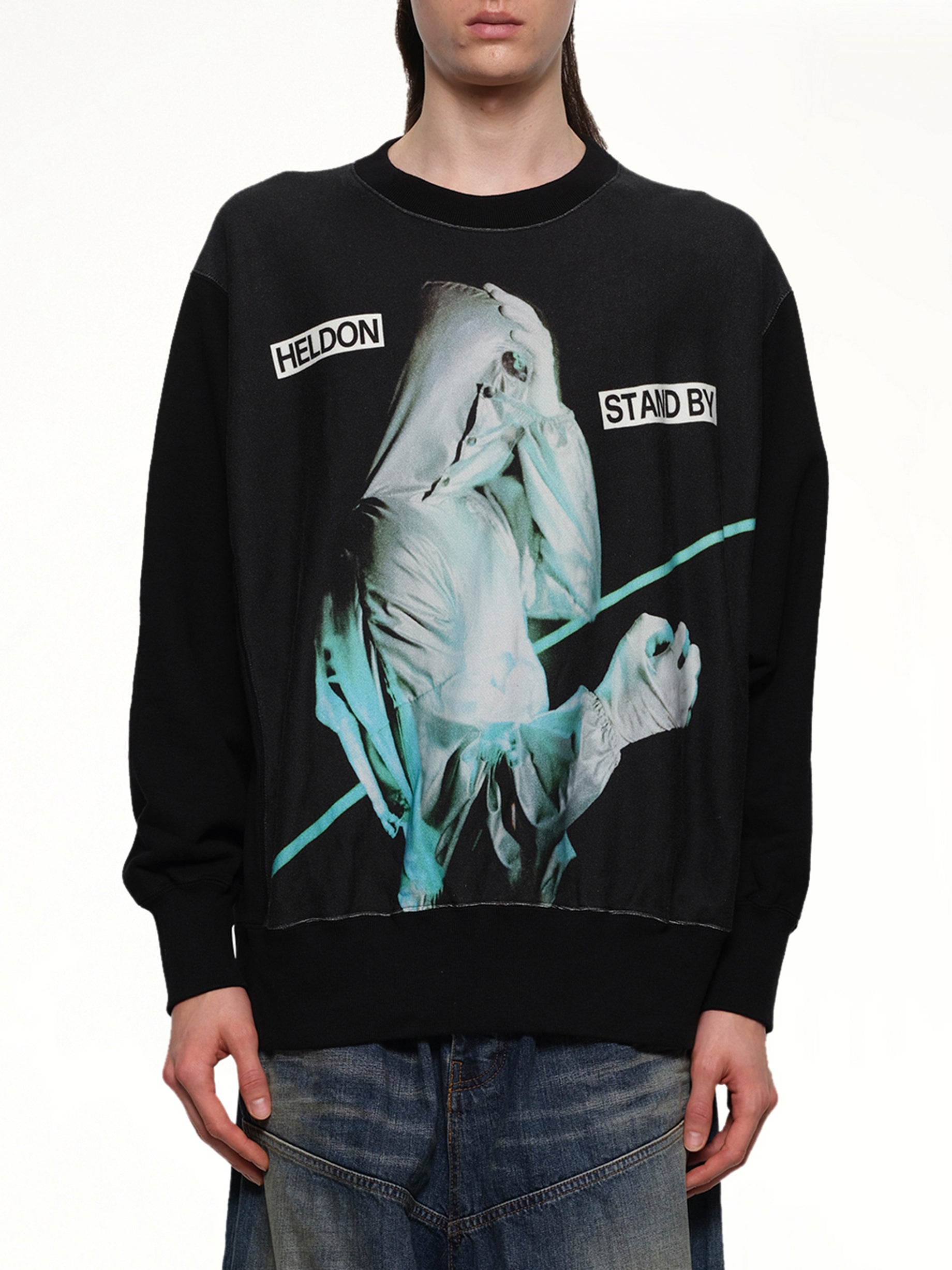 Heldon Stand By L/S T-Shirt in Black