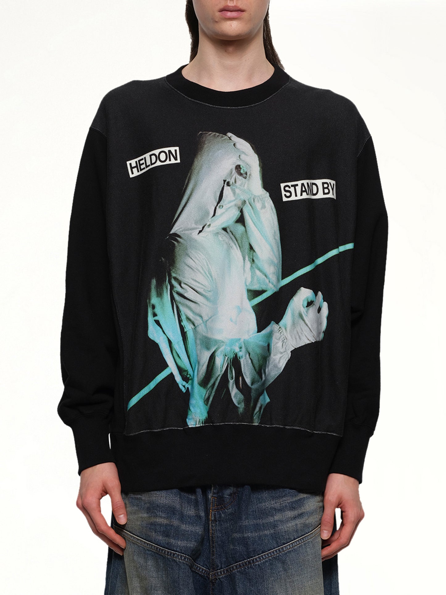 Heldon Stand By L/S T-Shirt in Black