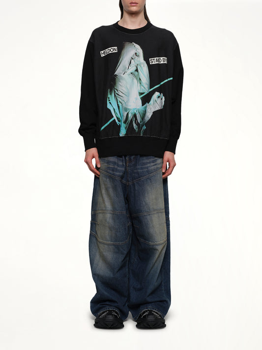 Heldon Stand By L/S T-Shirt in Black