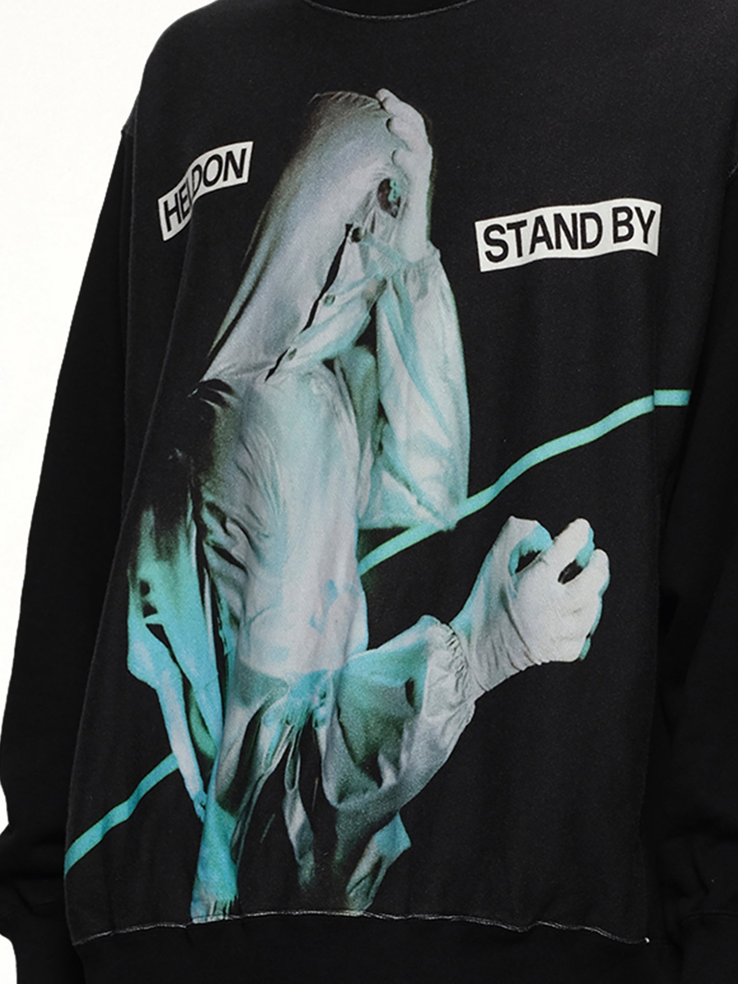 Heldon Stand By L/S T-Shirt in Black