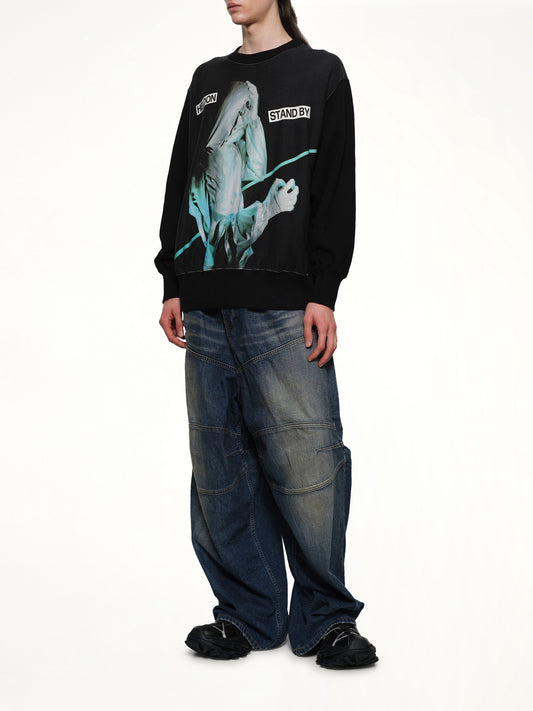 Heldon Stand By L/S T-Shirt in Black