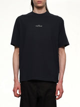 210003インダストリアルプリントS/S Tシャツ（ネイビーブルー）