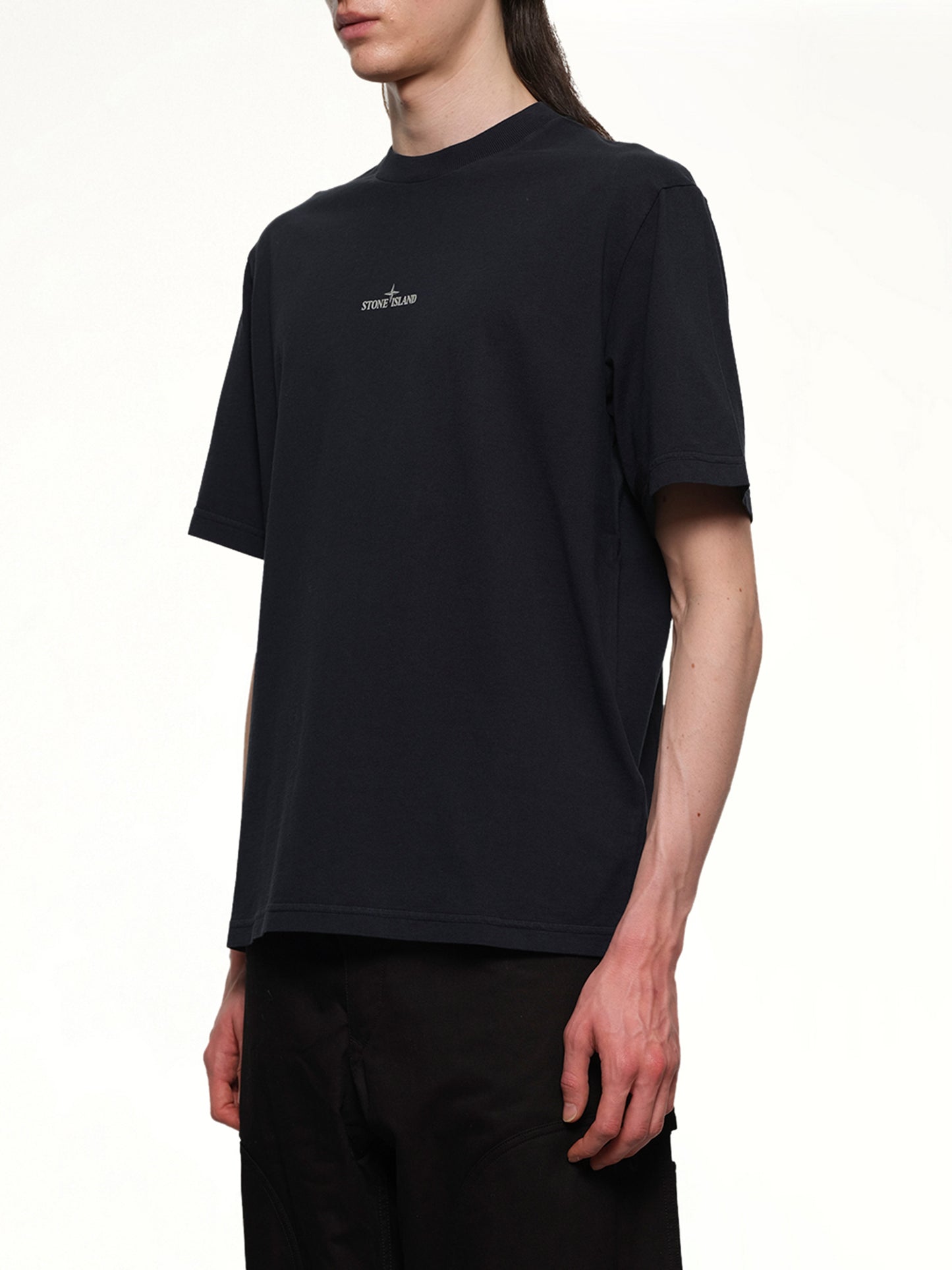 210003 Industrial Print S/S T-Shirt in Navy Blue
