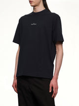 210003インダストリアルプリントS/S Tシャツ（ネイビーブルー）
