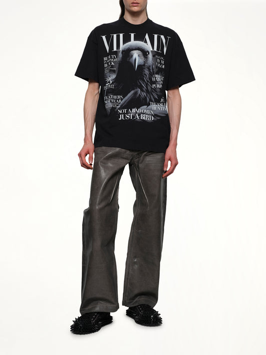 Villain Cover Print T-Shirt in Black