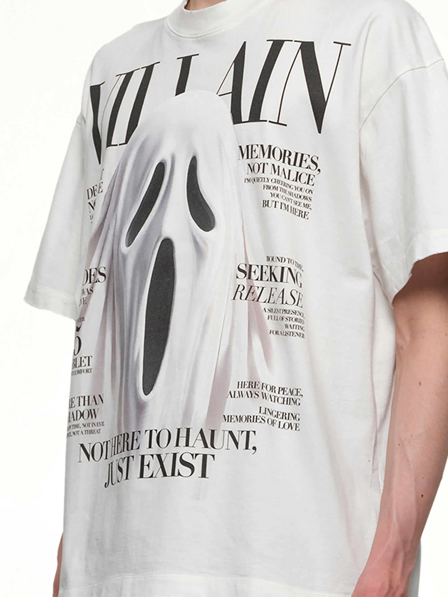 Villain Cover Print T-Shirt in White