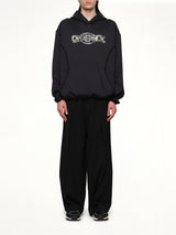 Oversized Panelled Hoodie in Black