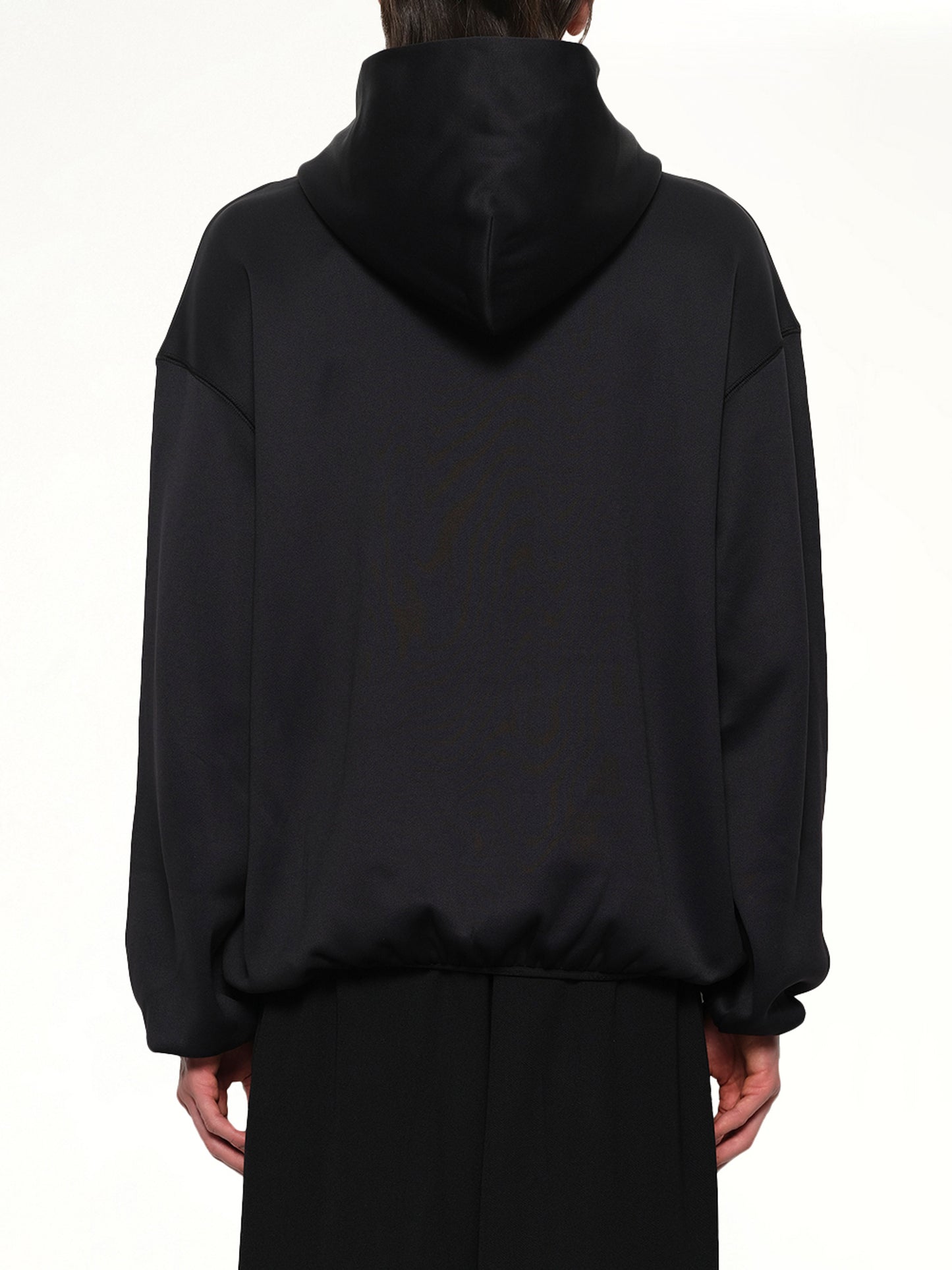 Oversized Panelled Hoodie in Black