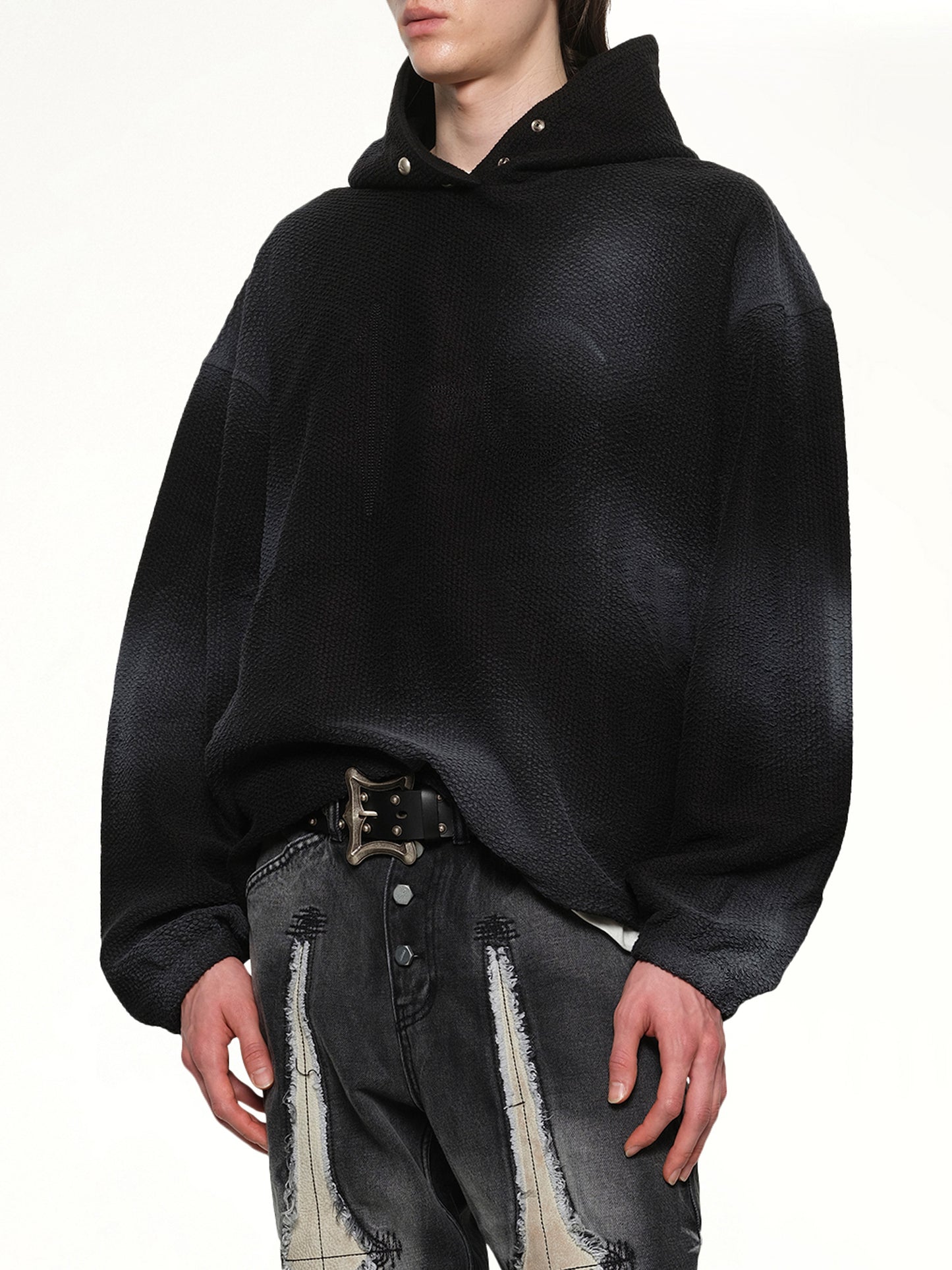 TC Sprayed Terry Hoodie in Black