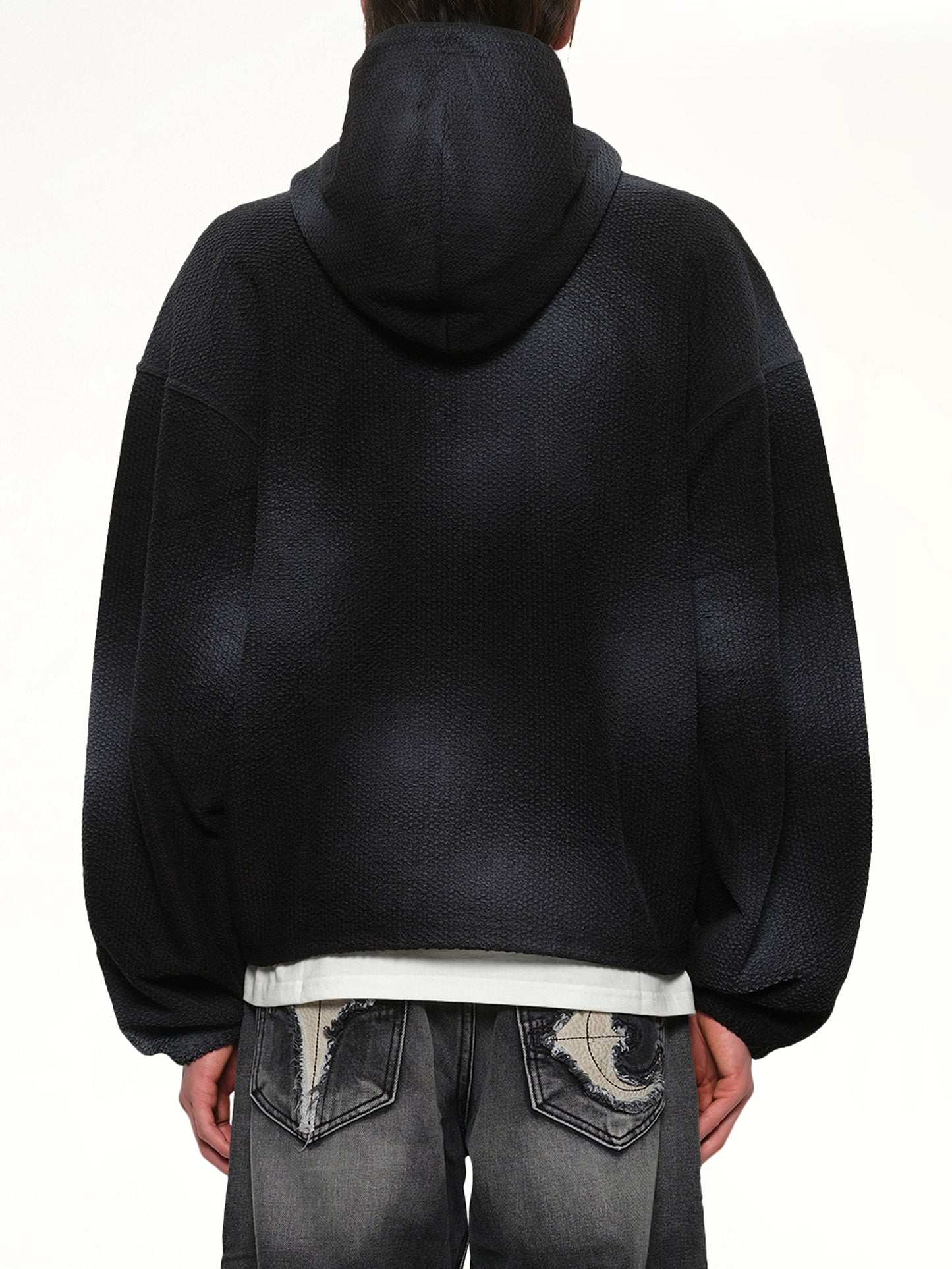 TC Sprayed Terry Hoodie in Black