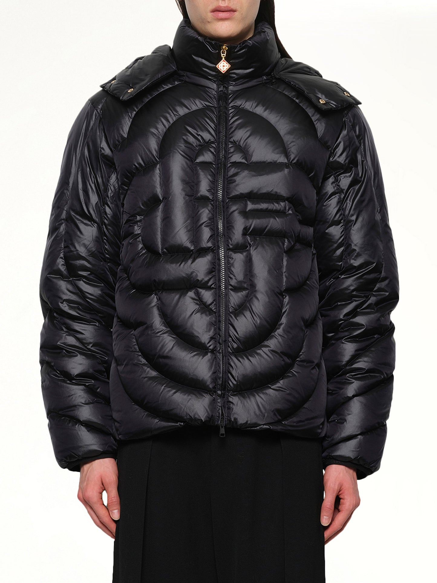 CC Quilted Puffer Jacket in Black