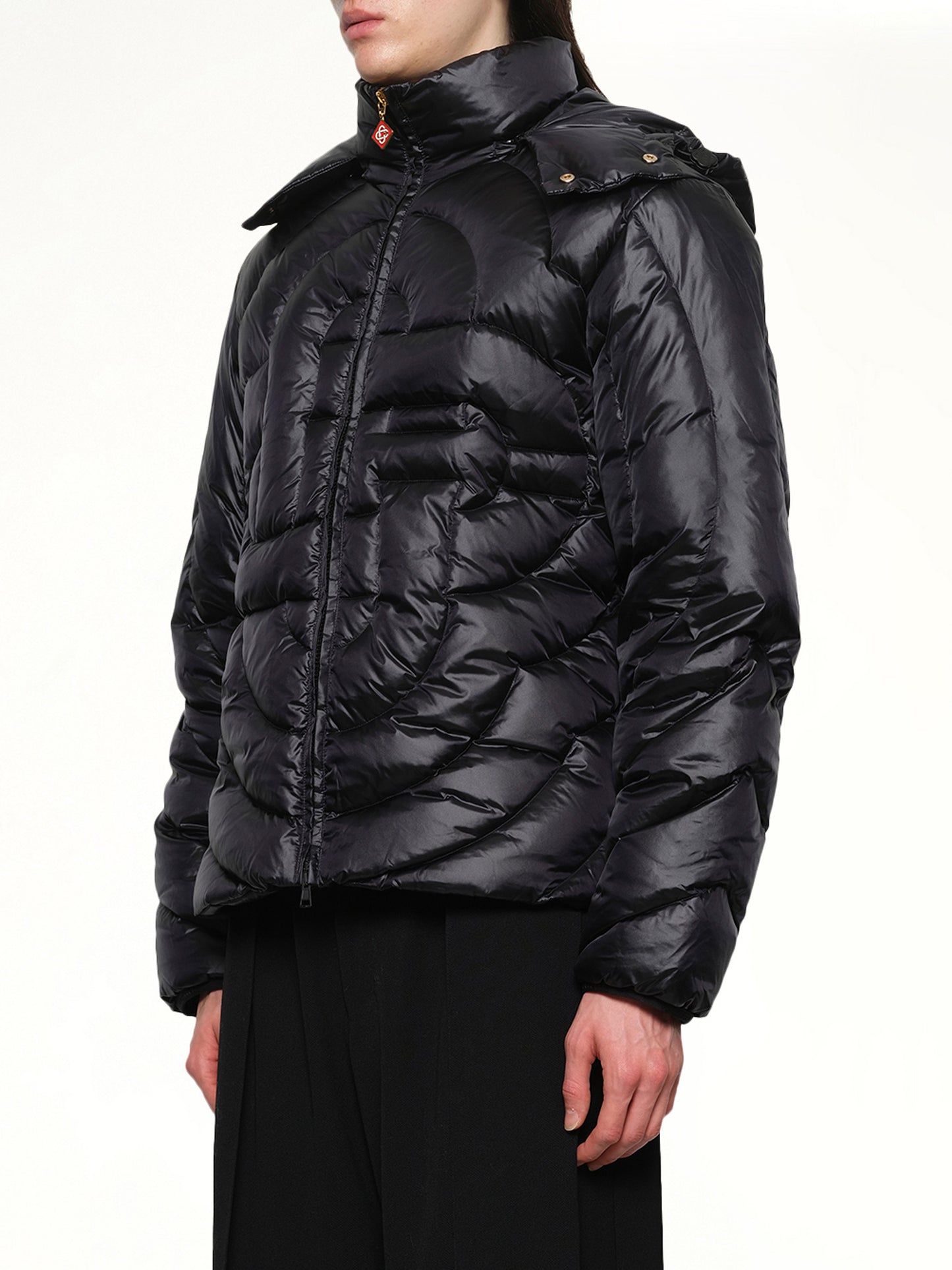 CC Quilted Puffer Jacket in Black