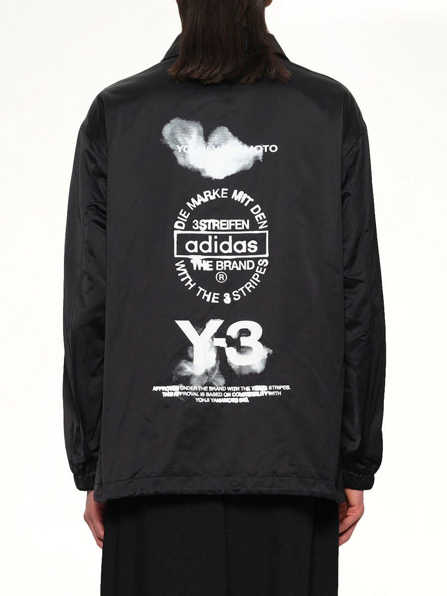 Logo Graphic Coach Jacket in Black