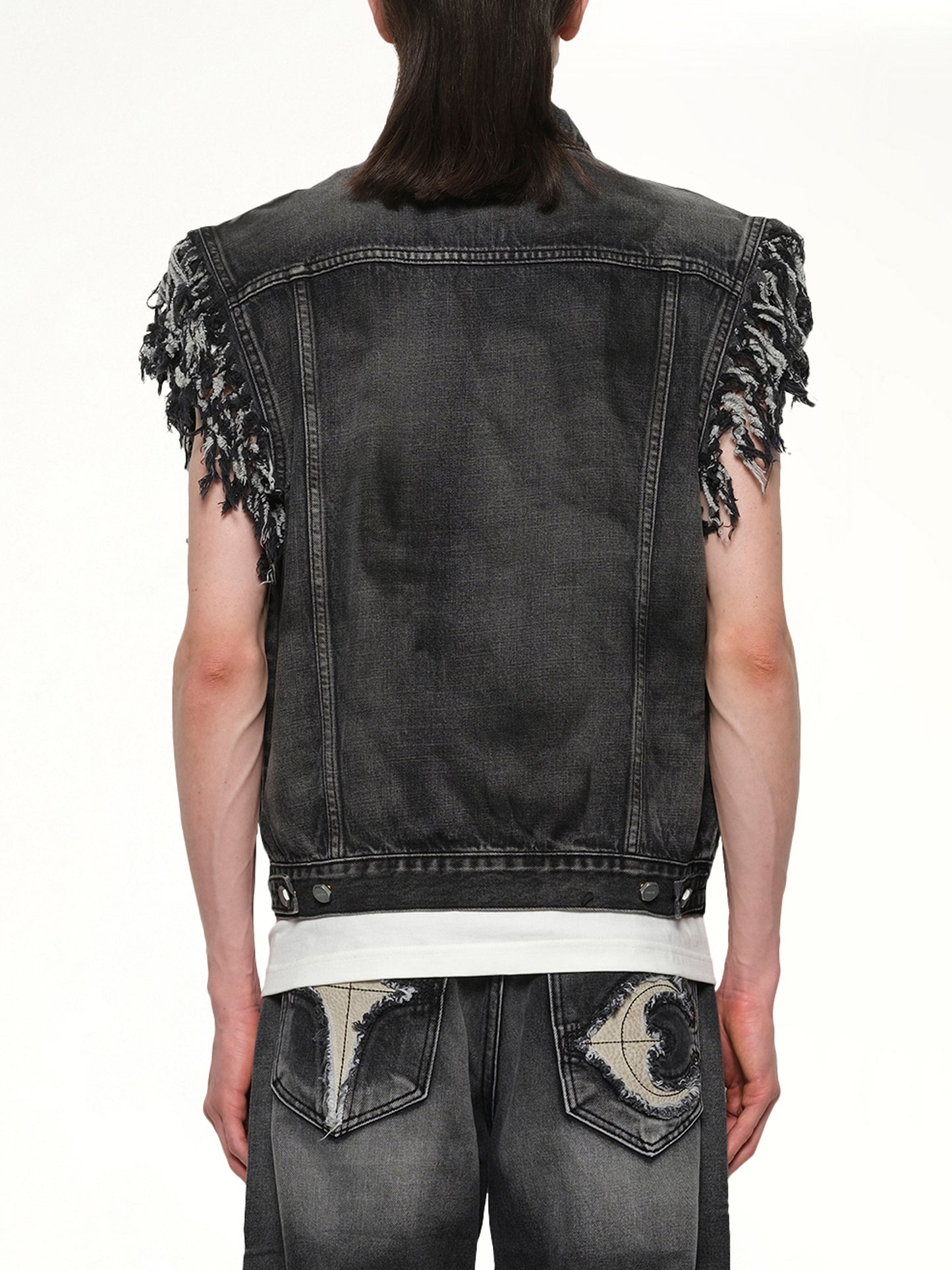 TC Angels Denim Vest in Black