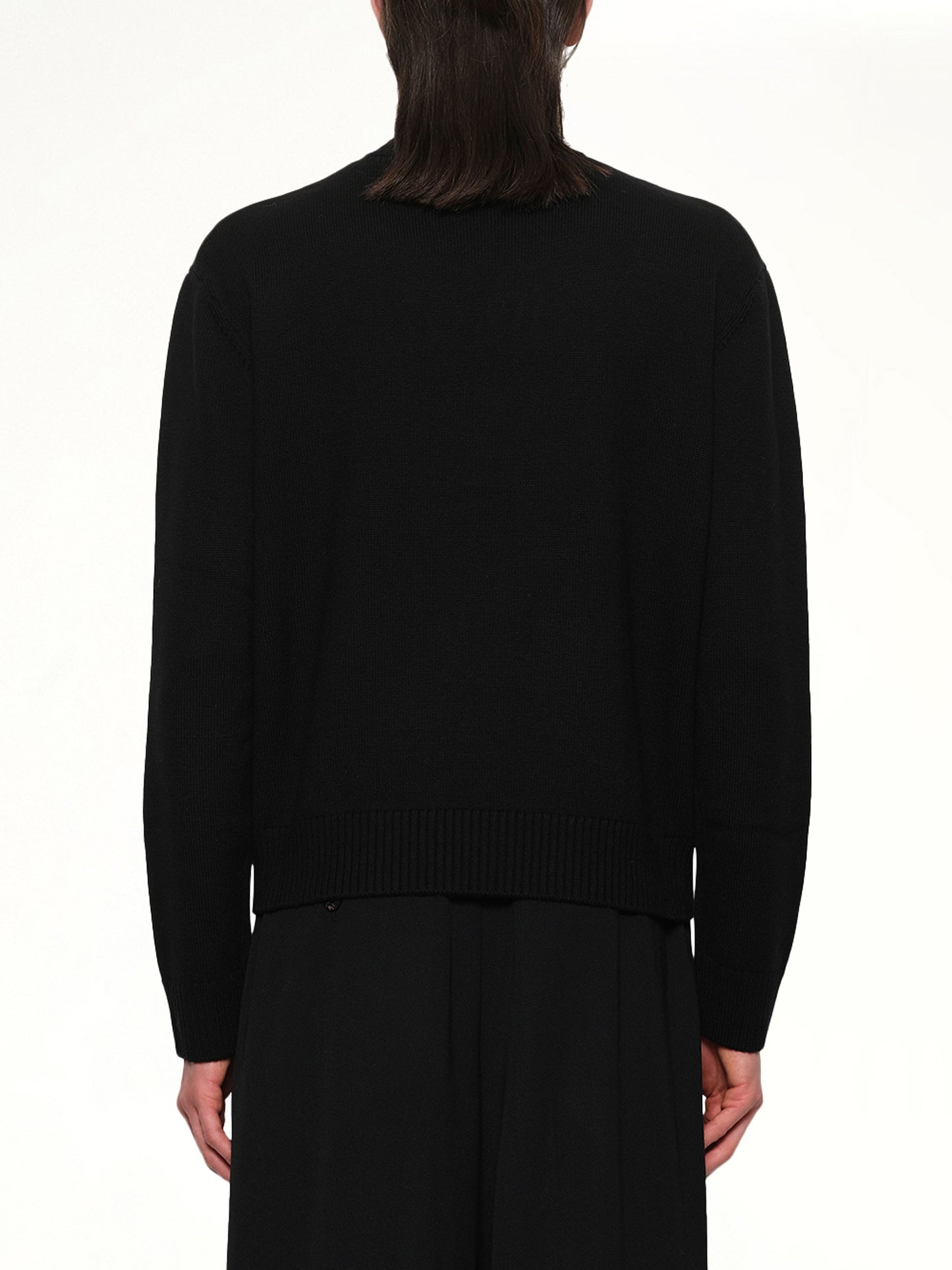 Kawaii Tennis Boy Knit Sweater in Black