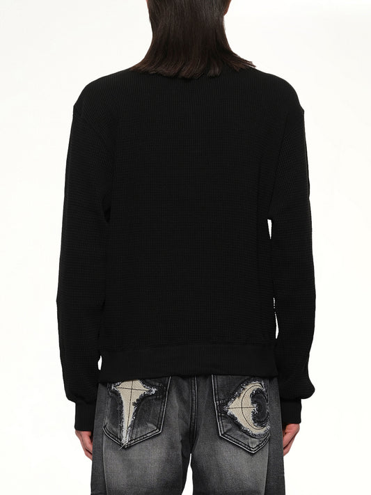 TC Long Sleeve Polo in Black