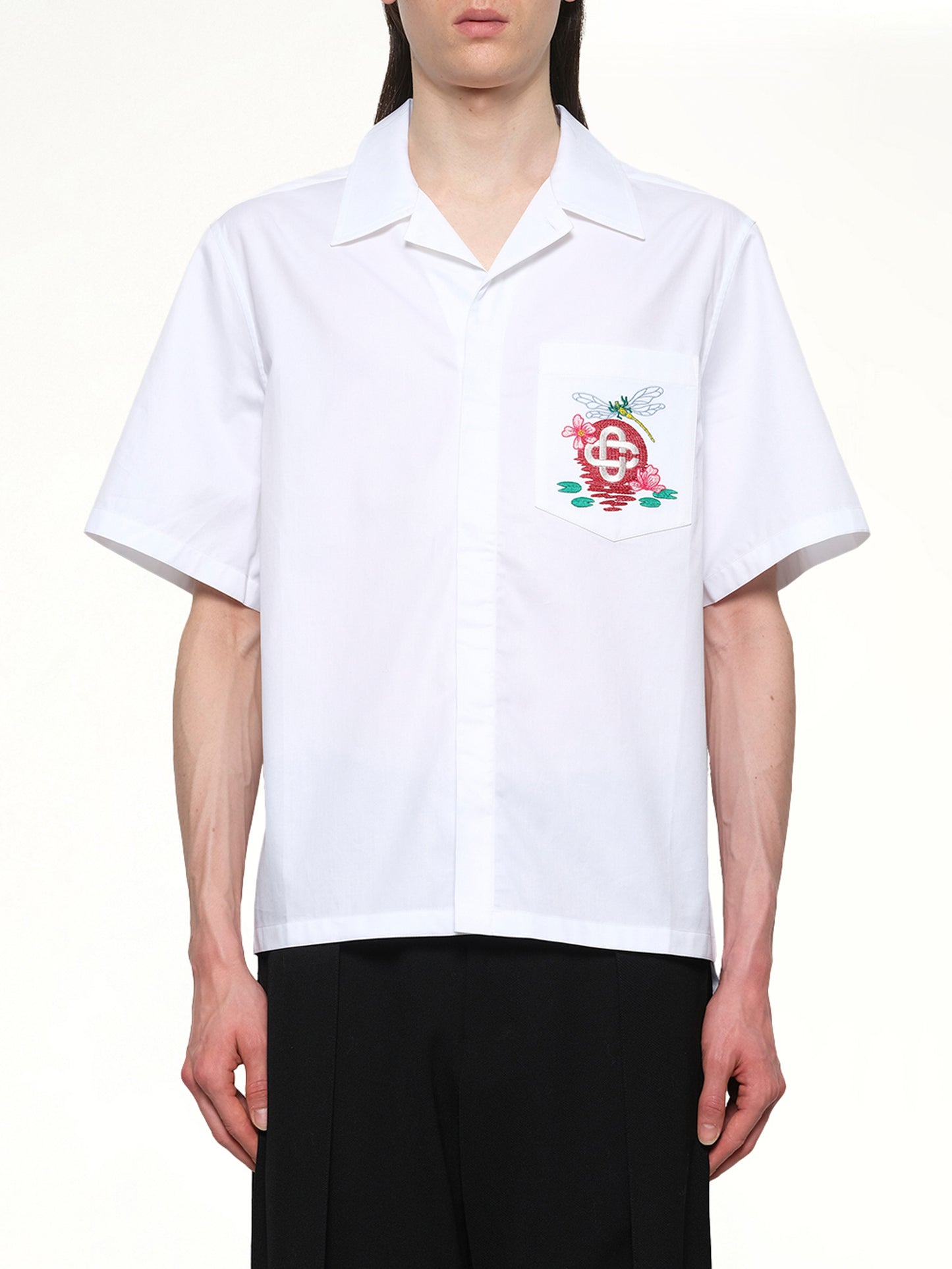 Dragonfly Floral Shirt in White