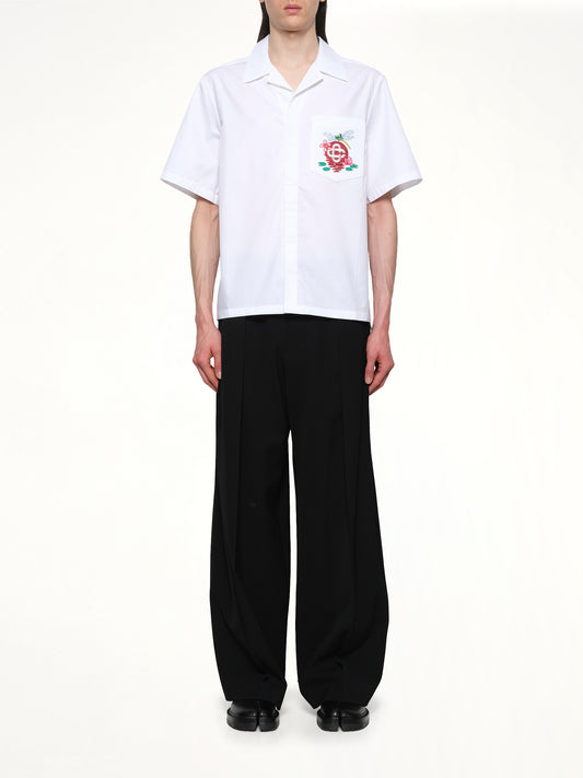 Dragonfly Floral Shirt in White