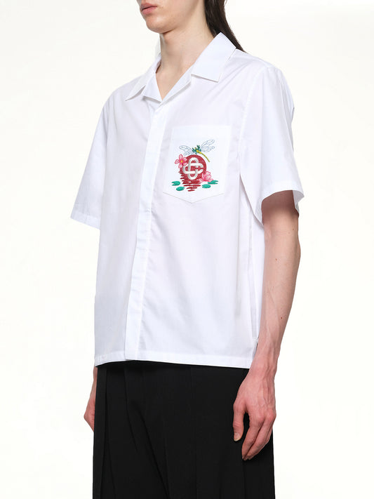 Dragonfly Floral Shirt in White