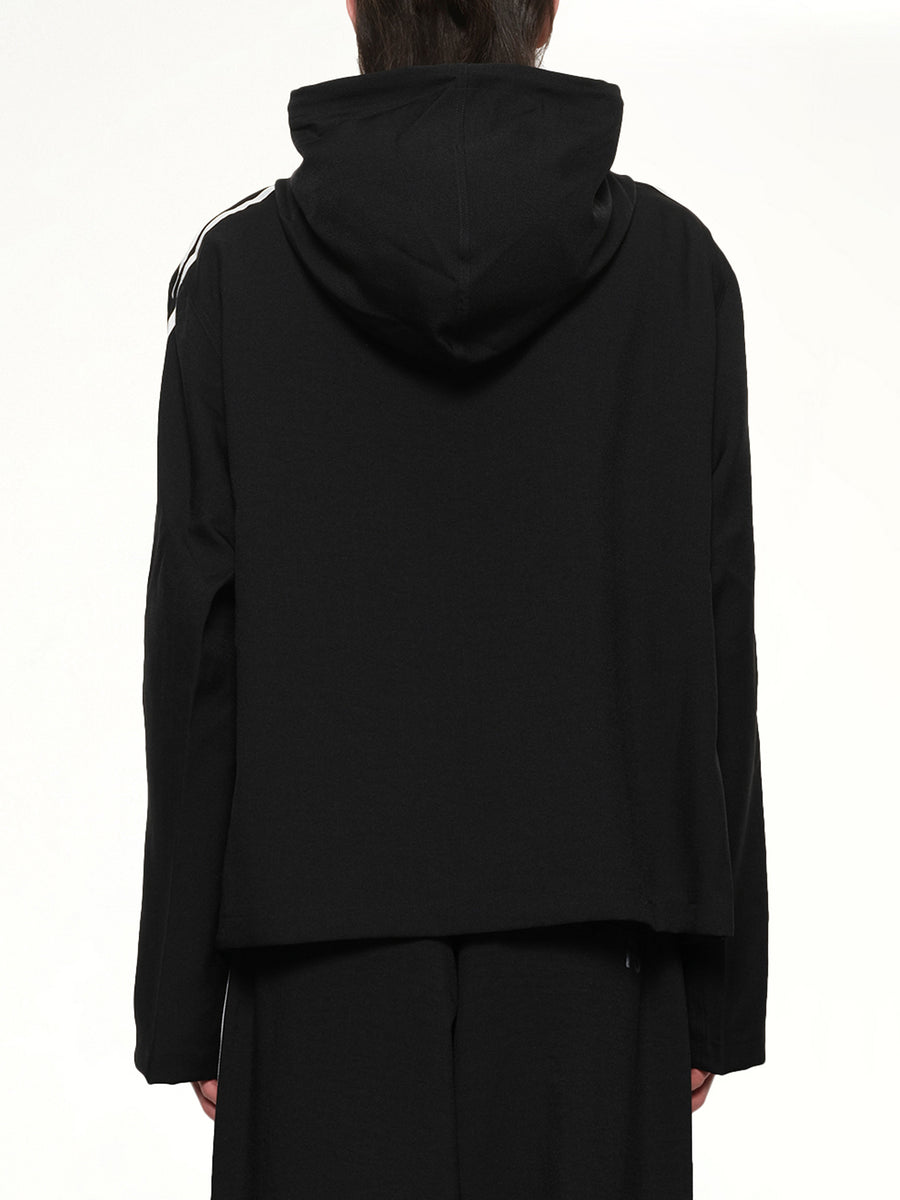 Hooded Track Top 3-Stripes in Black