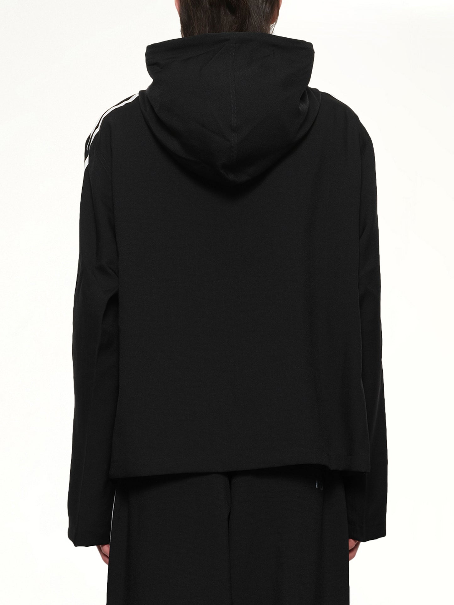 Hooded Track Top 3-Stripes in Black