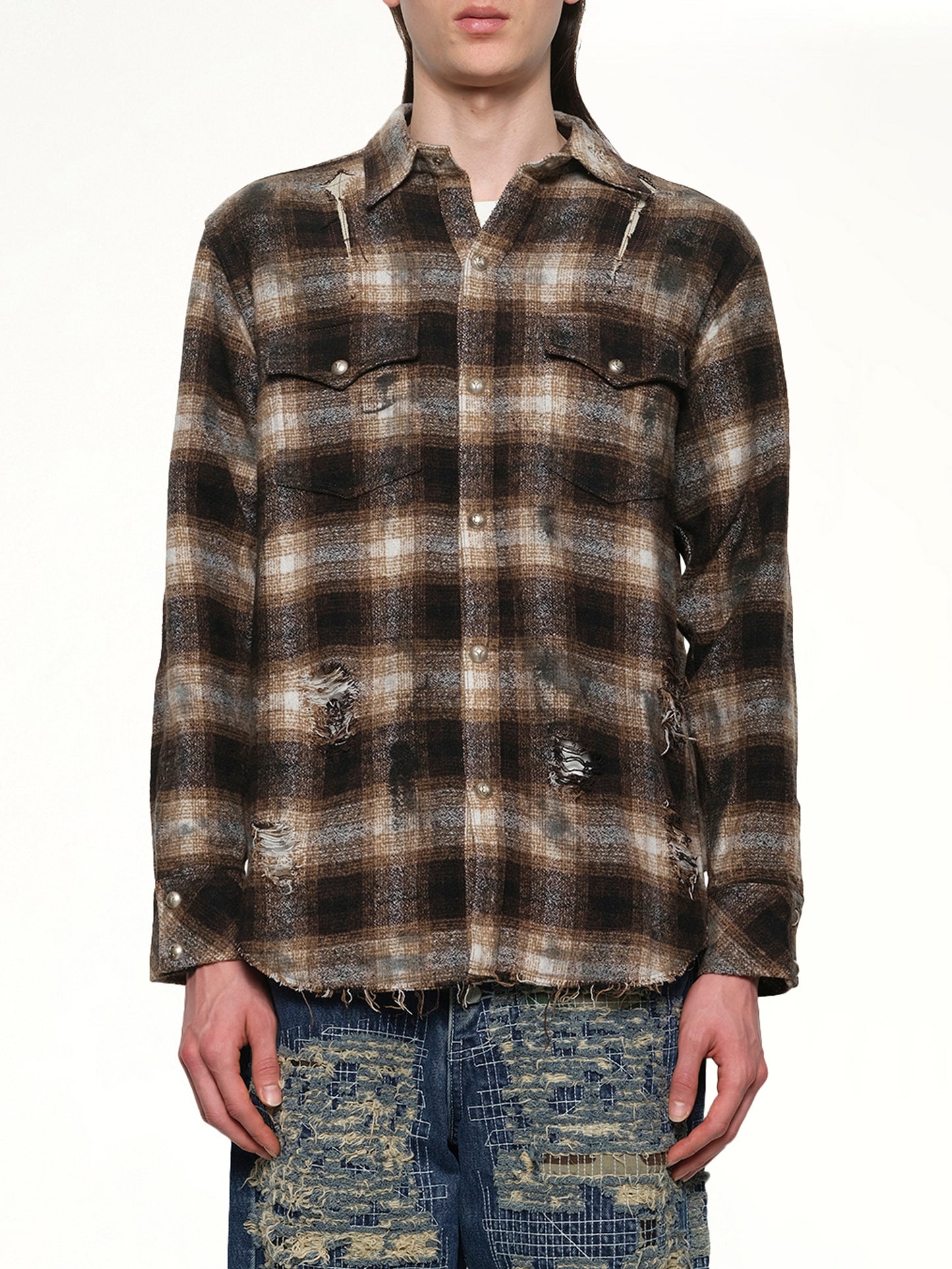 Angels Damaged Shirt in Brown