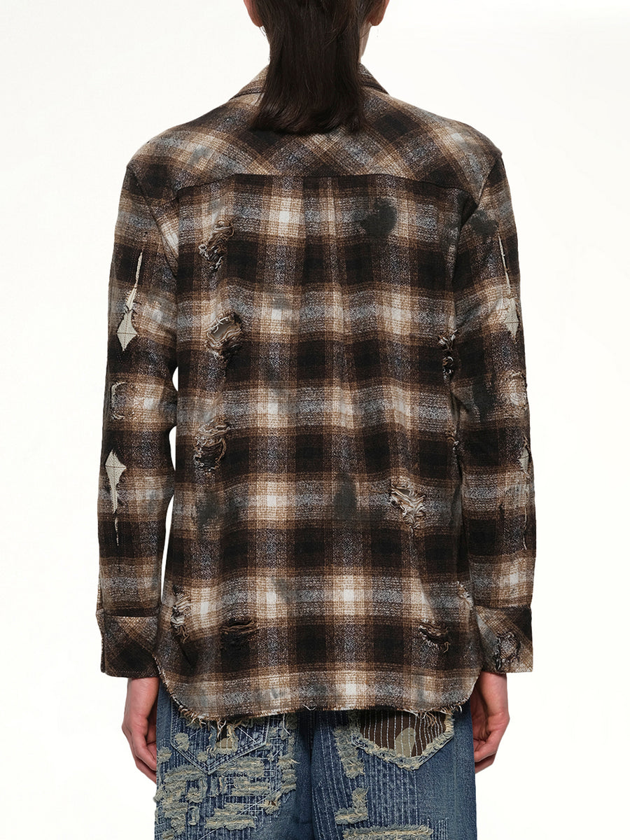 Angels Damaged Shirt in Brown