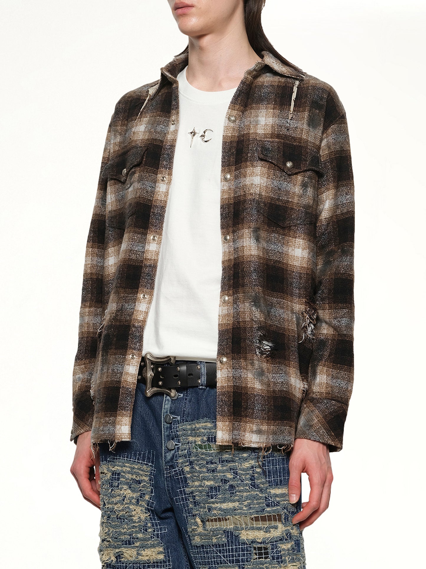 Angels Damaged Shirt in Brown