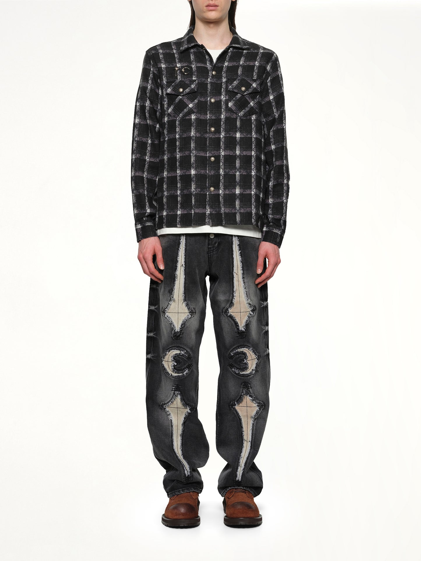 TC All Over Pattern Shirt in Black